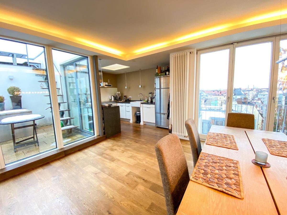Exklusives Panorama Penthouse Im Herzen Von Munchen, Dachterasse, Kamin München