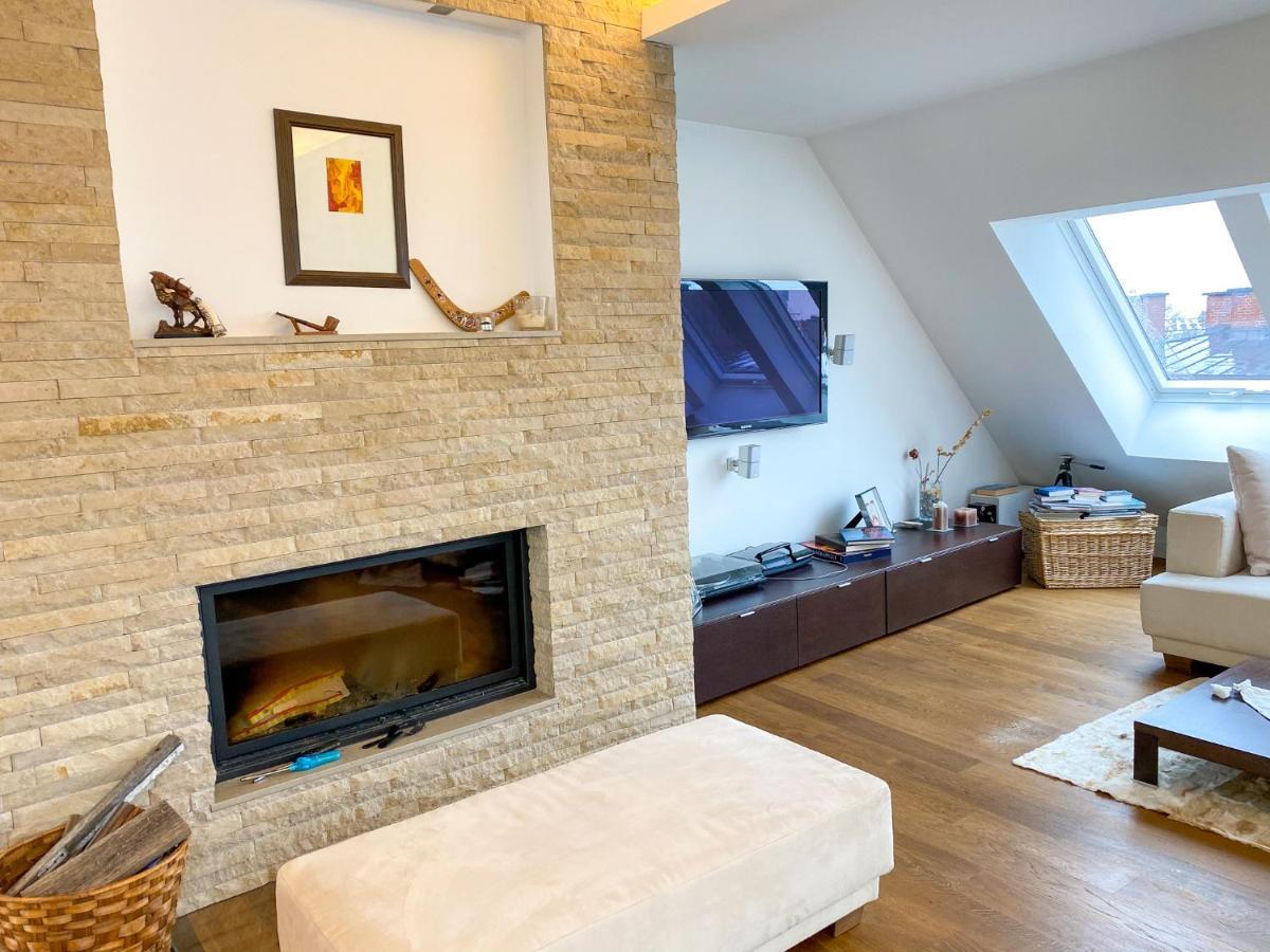 Exklusives Panorama Penthouse Im Herzen Von Munchen, Dachterasse, Kamin *