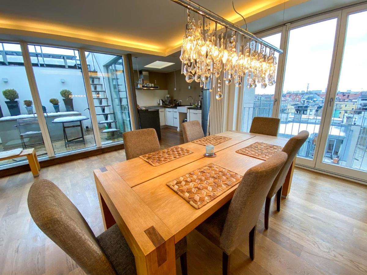 Exklusives Panorama Penthouse Im Herzen Von Munchen, Dachterasse, Kamin München