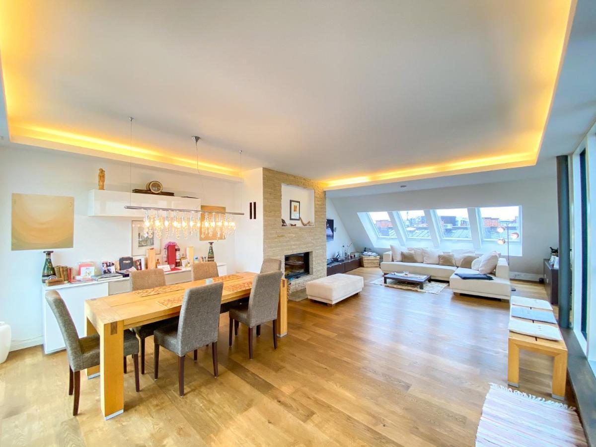 Exklusives Panorama Penthouse Im Herzen Von Munchen, Dachterasse, Kamin München