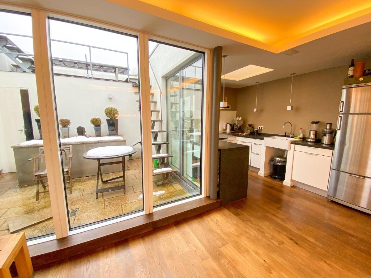 Exklusives Panorama Penthouse Im Herzen Von Munchen, Dachterasse, Kamin